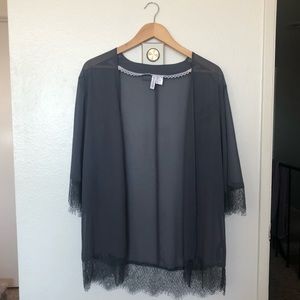 Divided by H&M Short Sleeve Sheer Kimono with Lace